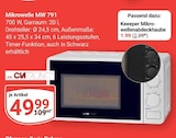 Mikrowelle MW 791 Angebote von Clatronic bei GLOBUS Mannheim für 1,99 €