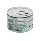 LandFleisch Cat Adult Pastete Rind + Kabeljau + Wurzelpetersilie 195 g von Landfleisch für 0,99 € bei Zookauf im Angebot LandFleisch Cat Adult Pastete Rind + Kabeljau + Wurzelpetersilie 195 g von Landfleisch im aktuellen Zookauf Prospekt