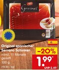 Original spanischer Serrano Schinken von Arroyo im aktuellen Netto Marken-Discount Prospekt für 1,99 €