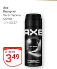 Deospray im Angebot bei GLOBUS in Viersen Deospray Angebote von Axe bei GLOBUS Viersen für 3,49 €