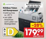 Kühlbox Yukon mit Kompressor Angebote von Juskys bei Netto Marken-Discount Bremerhaven für 179,99 €