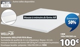 Surmatelas frya blanc - WELLPUR - Jysk à Mont-de-Marsan Surmatelas frya blanc - WELLPUR en promo chez Jysk Mont-de-Marsan à 100,00 €