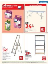 Prix et réduction Table Pliante dans le prospectus Auchan Hypermarché en cours Offre Table Pliante dans le catalogue Auchan Hypermarché du moment à la page 9
