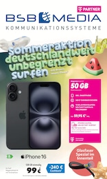 BSB mobilfunk Prospekt für Rostock mit 12 Seiten BSB mobilfunk Prospekt für Rostock: "SOMMERAKTION: DEUTSCHLANDWEIT UNBEGRENZT SURFEN", 12 Seiten, 01.08.2026 - 31.08.2026