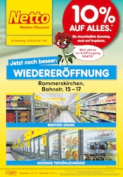 Aktueller Netto Marken-Discount Rommerskirchen Prospekt "Wiedereröffnung - 10% AUF ALLES." mit 6 Seiten