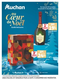 Catalogue Auchan Hypermarché à La Côte, avec 12 pages Prospectus Auchan Hypermarché à La Côte, "Au coeur de Noël : guide boissons", 12 pages, 30/11/2022 - 24/12/2022