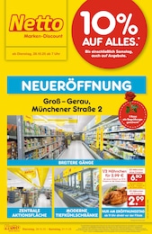 Netto Marken-Discount Prospekt für Nauheim mit 6 Seiten Netto Marken-Discount Prospekt für Nauheim: "Neueröffnung - 10% auf ALLES", 6 Seiten, 28.10.2025 - 01.11.2025