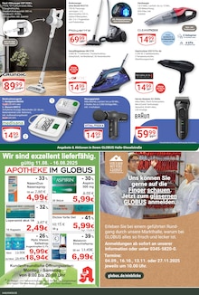 Staubsauger im aktuellen GLOBUS Prospekt (Halle (Saale)) Staubsauger im GLOBUS Prospekt "Aktuelle Angebote" mit 26 Seiten (Halle (Saale))