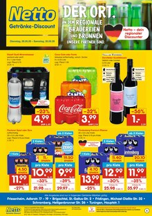 Coca Cola im Netto Marken-Discount Prospekt "DER ORT, AN DEM DU IMMER AUSGEZEICHNETE PREISE FINDEST." mit 2 Seiten (Lahr (Schwarzwald))