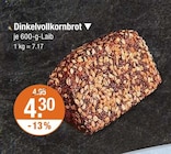 Dinkelvollkornbrot im V-Markt Prospekt Dinkelvollkornbrot von im aktuellen V-Markt Prospekt für 4,30 €