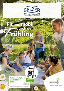 Aktueller Selzer GmbH Sanitätshaus/Tech. Orthopädie Prospekt "Fit und mobil durch den Frühling" Seite 1 von 6 Seiten für Marl