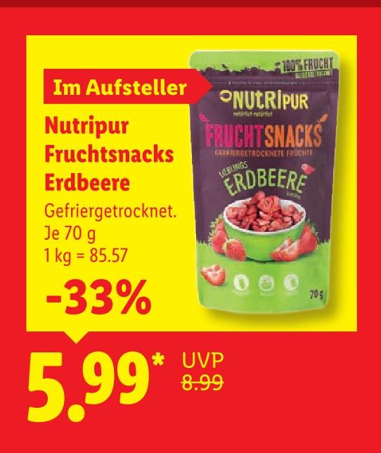 Fruchtsnacks Erdbeere