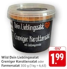 Dein Lieblingssalat Cremiger Karottensalat im Angebot bei EDEKA in Friedrichshafen Dein Lieblingssalat Cremiger Karottensalat Angebote von Wild bei EDEKA Friedrichshafen für 1,99 €