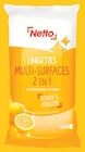 Lingettes Multi-Surfaces 2 en 1 Fraîcheur Citron x40 - Netto - Netto Lingettes Multi-Surfaces 2 en 1 Fraîcheur Citron x40 - Netto à 0,27 € dans le catalogue Netto