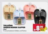 Damen/Herren Slipper Clou Gelb Angebote von Tollkühn bei Marktkauf Fellbach für 8,99 €