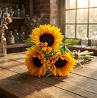 Bouquet de 3 tournesols et un feuillage à Carrefour dans Giverny