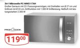 Aktuelle Mikrowelle Angebote bei GLOBUS in Offenbach (Main) Aktuelles 3in1 Mikrowelle-PC-MWG1176H Angebot bei GLOBUS in Offenbach (Main) ab 119,00 €