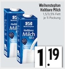 Aktuelle Milch Angebote bei EDEKA in Regensburg Aktuelles Haltbare Milch 1,5% Fett Angebot bei EDEKA in Regensburg ab 1,19 €