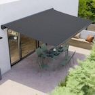 Store banne motorisé 3.95 x 3.5 m Loby L gris, toile acrylique gris - NATERIAL en promo chez Leroy Merlin Montauban à 934,15 €