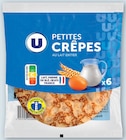 Petites crêpes - U en promo chez U Express Petites crêpes - U dans le catalogue U Express