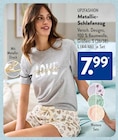 Metallic-Schlafanzug von UP2FASHION für 7,99 € bei ALDI SÜD im Angebot Metallic-Schlafanzug von UP2FASHION im aktuellen ALDI SÜD Prospekt