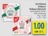 Delikatess Jagdwurst im Angebot bei diska in Zwickau Delikatess Jagdwurst Angebote von Gut & Günstig bei diska Zwickau für 1,00 €