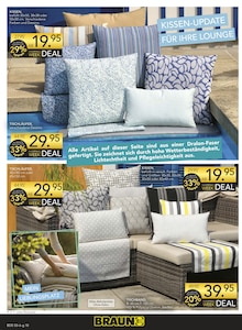 Kissen im BRAUN Möbel-Center Prospekt "GARTENMÖBEL FRÜHLINGS-TRENDS" mit 12 Seiten (Reutlingen)