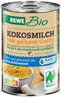 Kokosmilch mit gelbem Curry von REWE Bio im aktuellen REWE Prospekt für 1,49 €