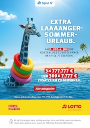 Lotto Baden-Württemberg Prospekt für Dauchingen: "Extra laaaanger Sommerurlaub.", 1 Seite, 28.06.2026 - 04.07.2026