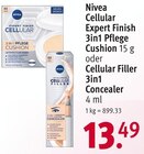 Cellular Expert Finish 3in1 Pflege Cushion oder Cellular Filler 3in1 Concealer Angebote von Nivea bei Rossmann Offenbach für 13,49 €
