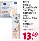 Cellular Expert Finish 3in1 Pflege Cushion oder Cellular Filler 3in1 Concealer im Angebot bei Rossmann in München Cellular Expert Finish 3in1 Pflege Cushion oder Cellular Filler 3in1 Concealer Angebote von Nivea bei Rossmann München für 13,49 €