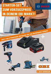 Baumarkt Prospekt von Bosch bei OBI Haar Bosch bei OBI Prospekt: "Starter-Set zum Vorzugspreis", 3 Seiten, 07.11.2022 - 27.11.2022