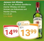 Aktuelle Whiskey Angebote bei GLOBUS in Erfurt Aktuelles Irish Whiskey Angebot bei GLOBUS in Erfurt ab 13,99 €