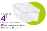 Boîte rangement Classic 5 transparent 3,6 L - Mr. Bricolage à Lyon Boîte rangement Classic 5 transparent 3,6 L en promo chez Mr. Bricolage Lyon à 4,00 €