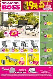 Gartenmöbel im aktuellen SB Möbel Boss Prospekt (Mönchengladbach) Gartenmöbel im SB Möbel Boss Prospekt "DIESE PREISE SCHOCKEN JEDEN!" mit 4 Seiten (Mönchengladbach)