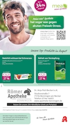 mea - meine apotheke Prospekt für Marbach mit 4 Seiten mea - meine apotheke Prospekt für Marbach: "Unsere August-Angebote", 4 Seiten, 01.08.2026 - 31.08.2026