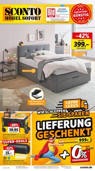 Schlafzimmer im Sconto SB Prospekt "WIR SCHLEPPEN - SIE SPAREN" mit 8 Seiten (Erfurt)