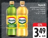 Öl Rapsöl im Angebot bei E center in Würzburg Öl Rapsöl Angebote von Mazola bei E center Würzburg für 3,49 €
