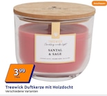 Duftkerze mit Holzdocht Angebote von Treewick bei Action Herne für 3,99 €