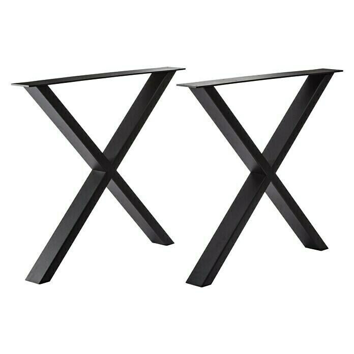 BAUHAUS Wolfenbüttel - Pur Iternal Black Edition Tischbein (700 x 100 x 723 mm, Schwarz, X-Form, 2 Stk., Passend für: Tischplatten Breite 80 – 90 cm) Pur Iternal Black Edition Tischbein (700 x 100 x 723 mm, Schwarz, X-Form, 2 Stk., Passend für: Tischplatten Breite 80 – 90 cm) Angebot bei BAUHAUS Wolfenbüttel im Prospekt Best Of
