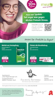 Aktueller mea - meine apotheke Prospekt "Unsere August-Angebote" Seite 1 von 4 Seiten