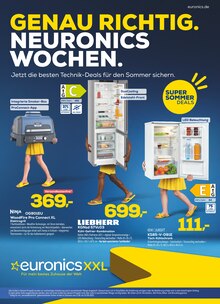 Kühlschrank im aktuellen EURONICS Prospekt (Düren) Kühlschrank im EURONICS Prospekt "GENAU RICHTIG. NEURONICS WOCHEN." mit 12 Seiten (Düren)