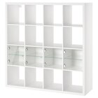 Aktuelles Regal mit 4 Einsätzen weiß/Glas Angebot bei IKEA in Köln ab 239,00 €