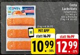 Lachsfilets im Angebot bei EDEKA in Nettetal Lachsfilets Angebote von Costa bei EDEKA Nettetal für 10,99 €