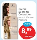 Creme Supreme Coloration von Schwarzkopf für 8,99 € bei budni im Angebot Creme Supreme Coloration von Schwarzkopf im aktuellen budni Prospekt