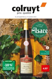 Catalogue Colruyt du moment, 28/09/2022 - 16/10/2022 Prospectus Colruyt en cours, "Foire aux vins Alsace",4 pages