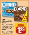 Müsliriegel Milch Classic oder Müsliriegel Schoko von Corny für 1,29 € bei REWE im Angebot Müsliriegel Milch Classic oder Müsliriegel Schoko von Corny im aktuellen REWE Prospekt