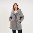 La Halle Meyzieu - Promo Manteau aspect bouclette à capuche gris femme grande taille Promo Manteau aspect bouclette à capuche gris femme grande taille à 79,99 € dans le catalogue La Halle à Meyzieu