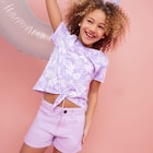 T-shirt avec noeud manches courtes parme fille - La Halle T-shirt avec noeud manches courtes parme fille à 4,19 € dans le catalogue La Halle