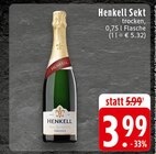Sekt trocken im Angebot bei EDEKA in Ibbenbüren Sekt trocken Angebote von Henkell bei EDEKA Ibbenbüren für 3,99 €